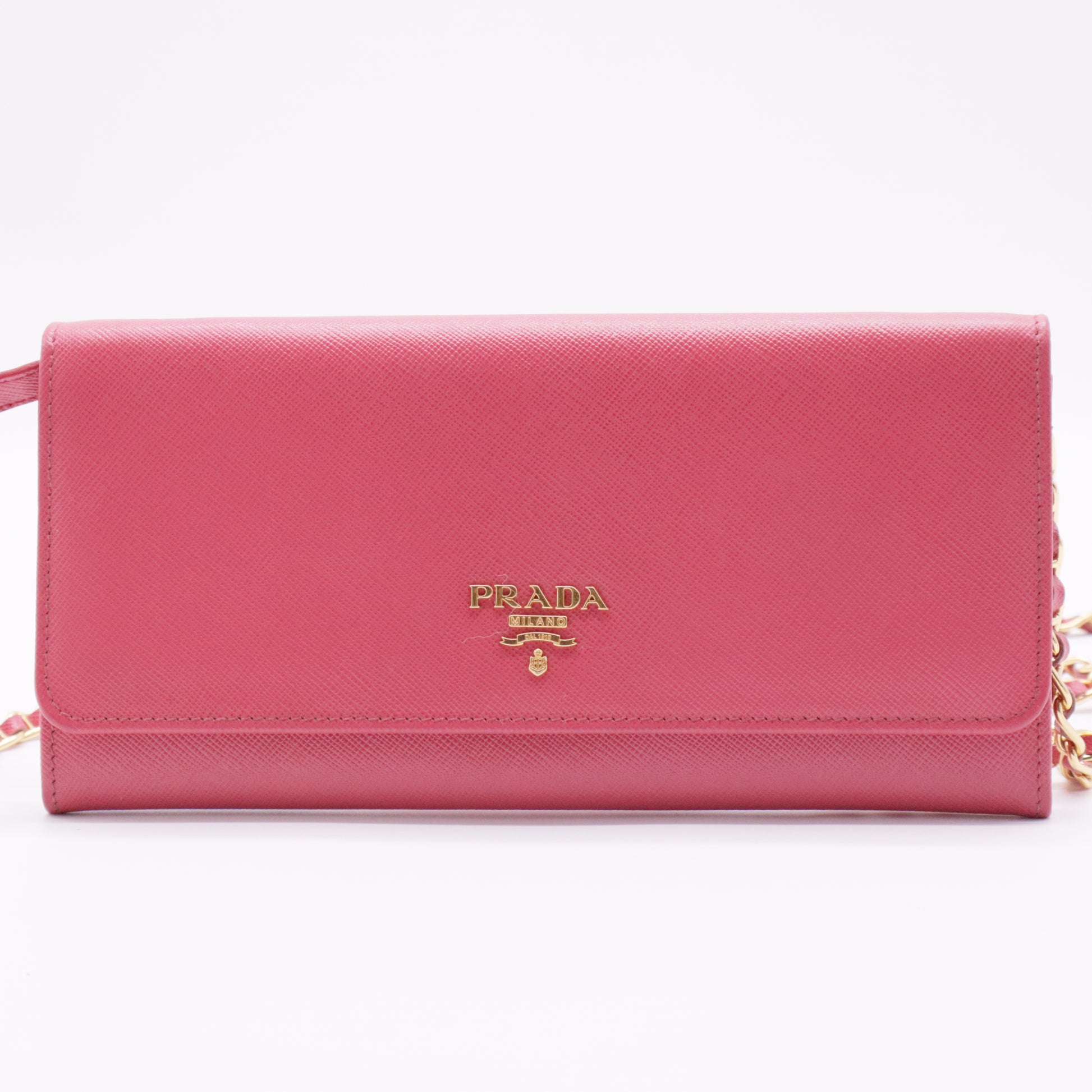 Saffiano Metal Continental Flap Wallet Peonia