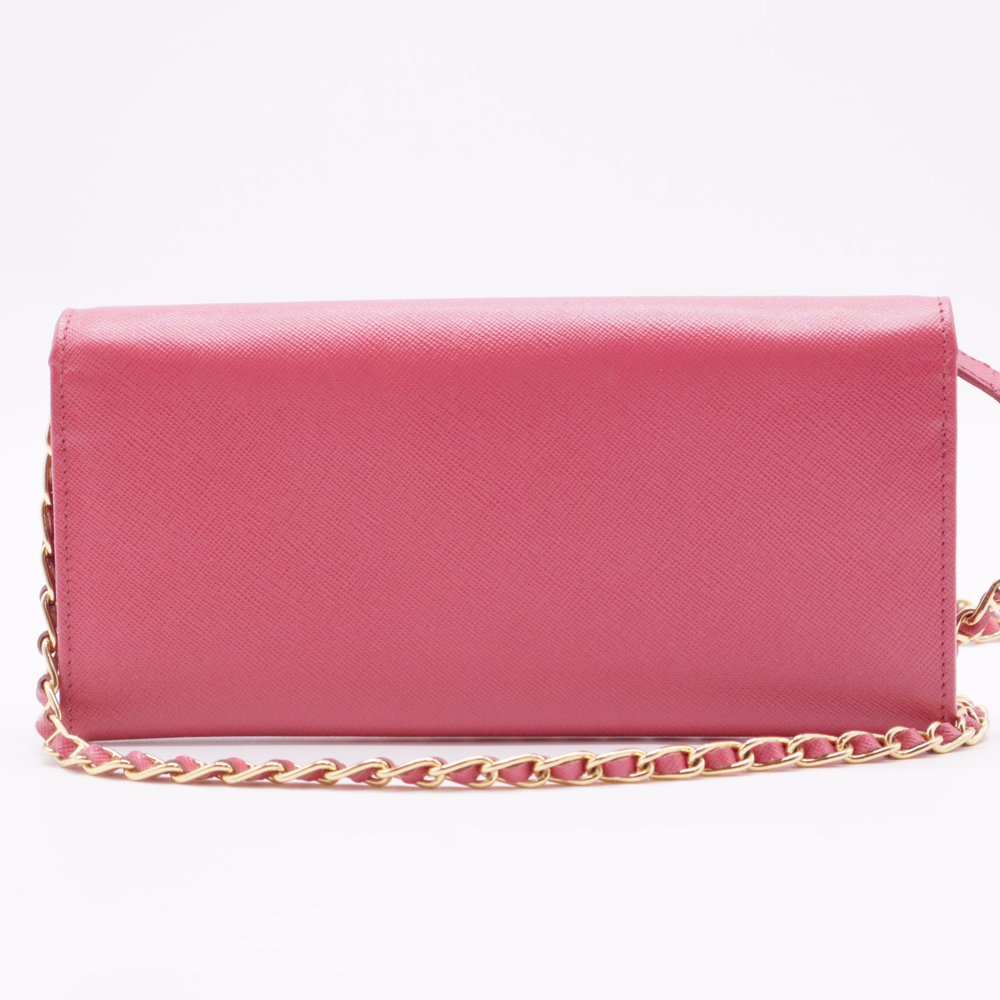 Saffiano Metal Continental Flap Wallet Peonia