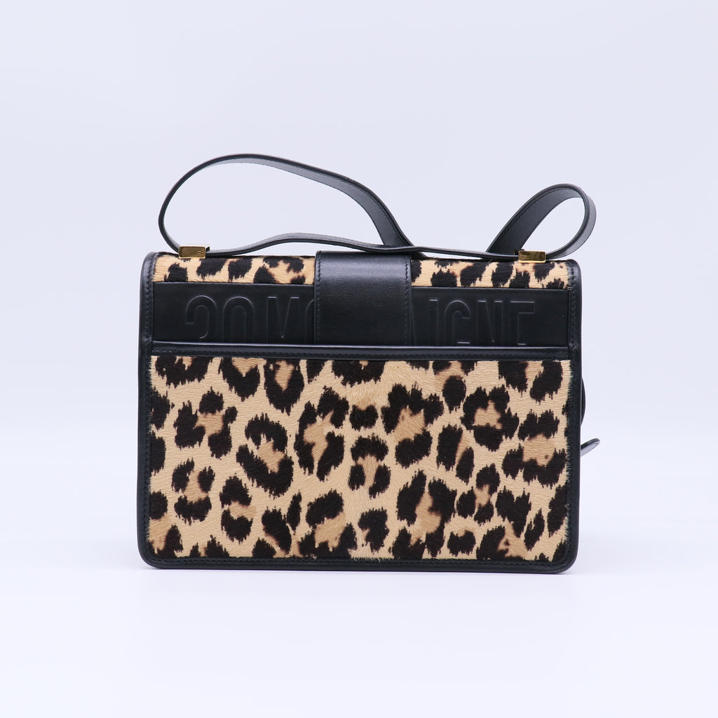 Christian Dior 30 Montaigne Flap Bag in Leopard Print Pony Hair B22408