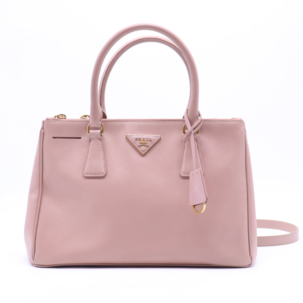 Double Zip Lux Tote Saffiano Leather Small B21162