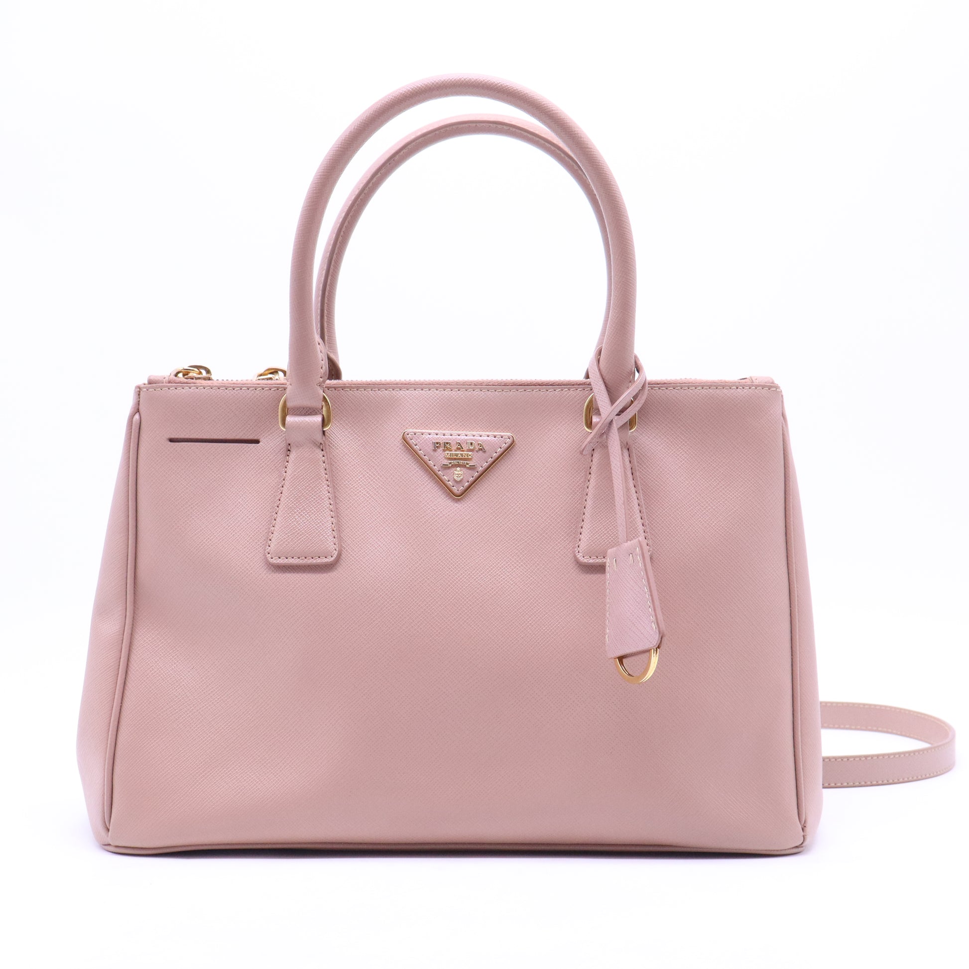 Double Zip Lux Tote Saffiano Leather Small B21162