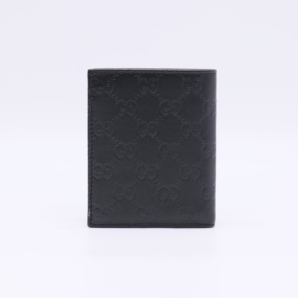 Black Guccissima Leather Bifold Wallet W22815