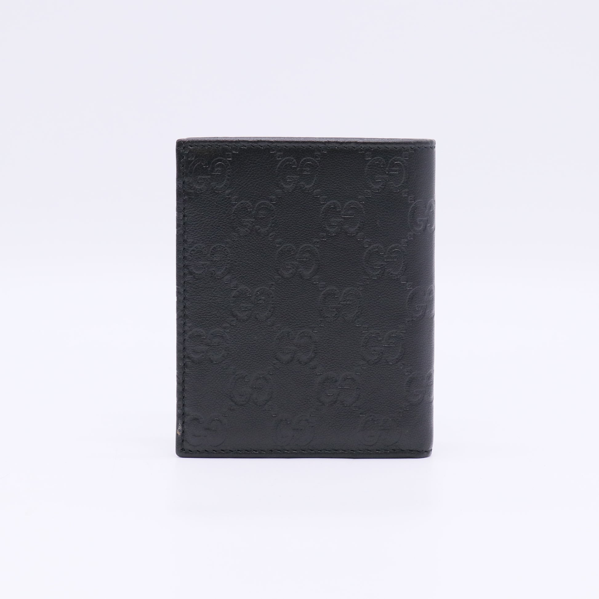 Black Guccissima Leather Bifold Wallet W22815