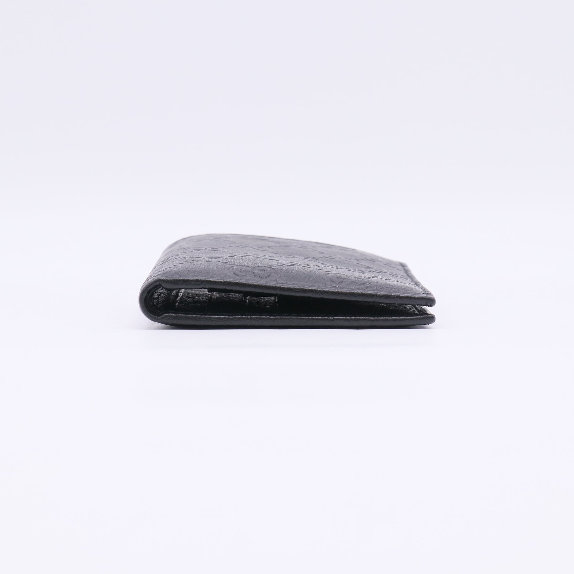 Black Guccissima Leather Bifold Wallet W22815