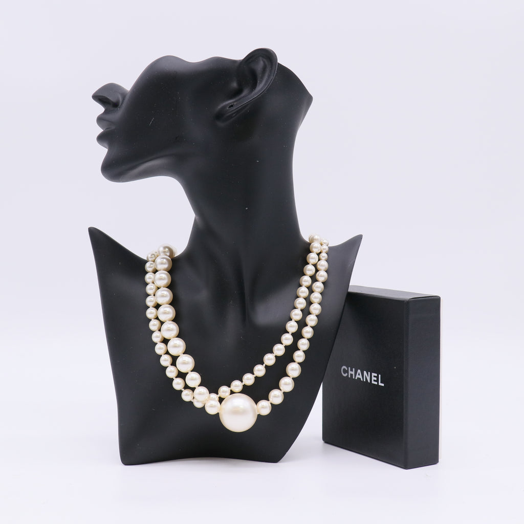 Chanel Long Multi-Strand Faux Necklace W22804