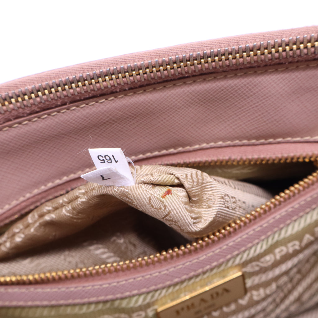 Double Zip Lux Tote Saffiano Leather Small B21162