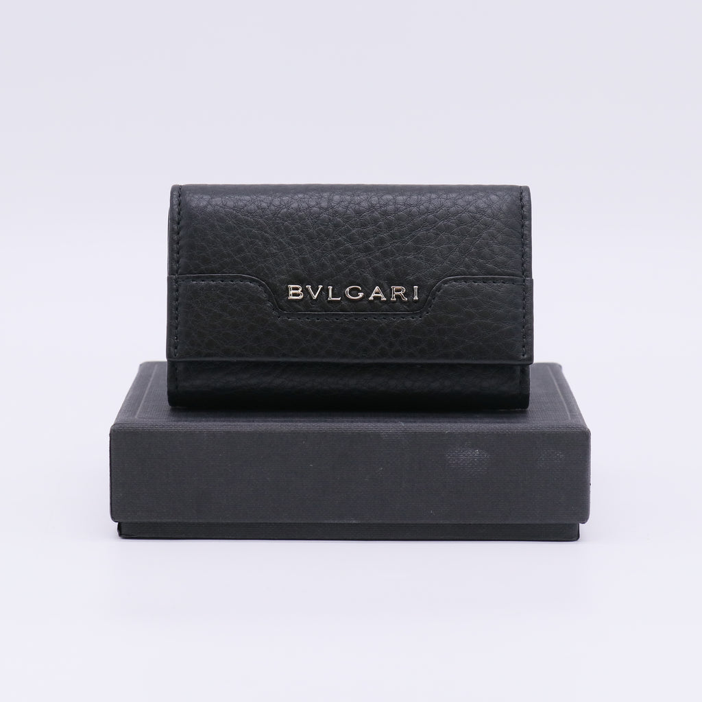 Bvlgari Doppel / Urban Grained Leather 6-Hook Key Case W22818
