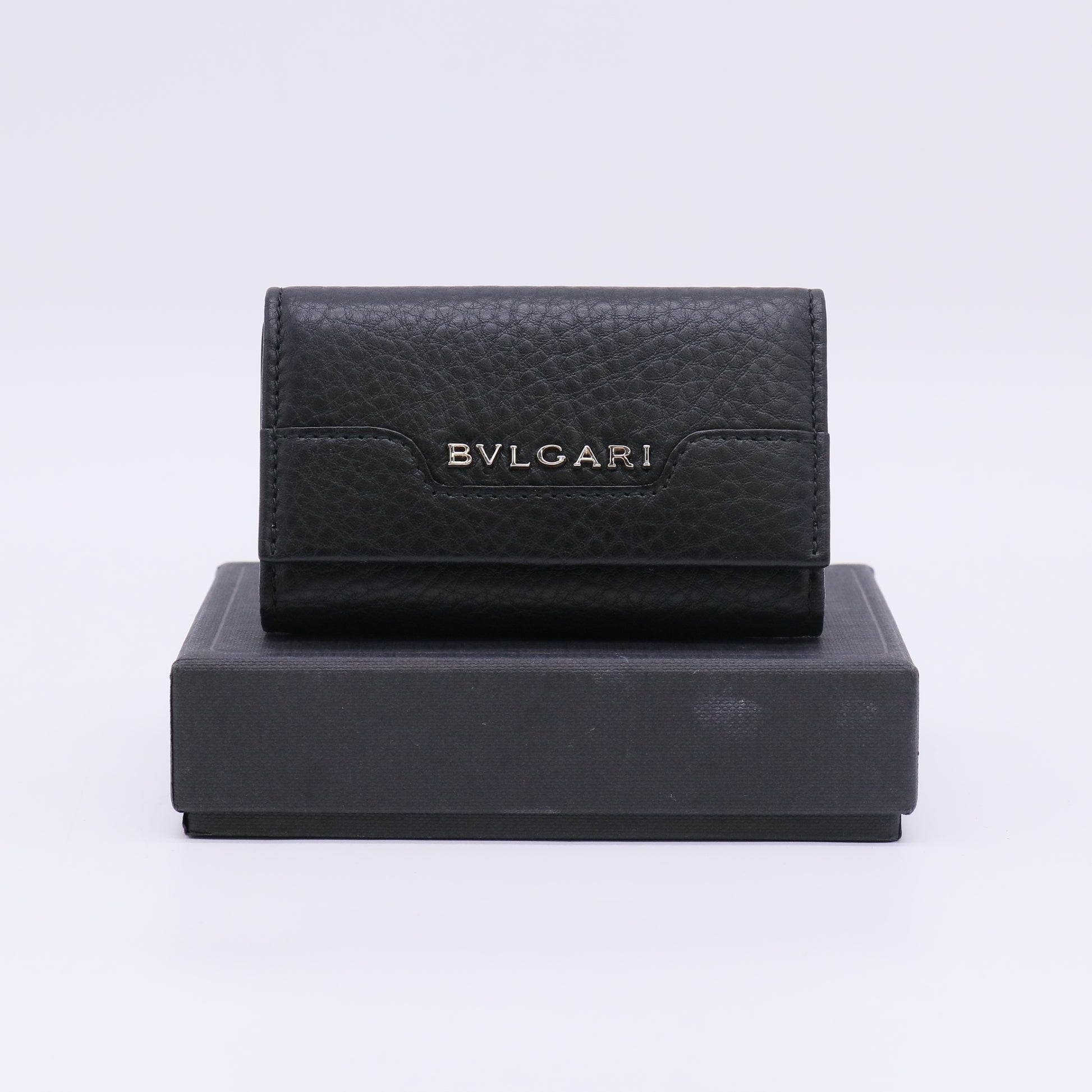 Bvlgari Doppel / Urban Grained Leather 6-Hook Key Case W22818