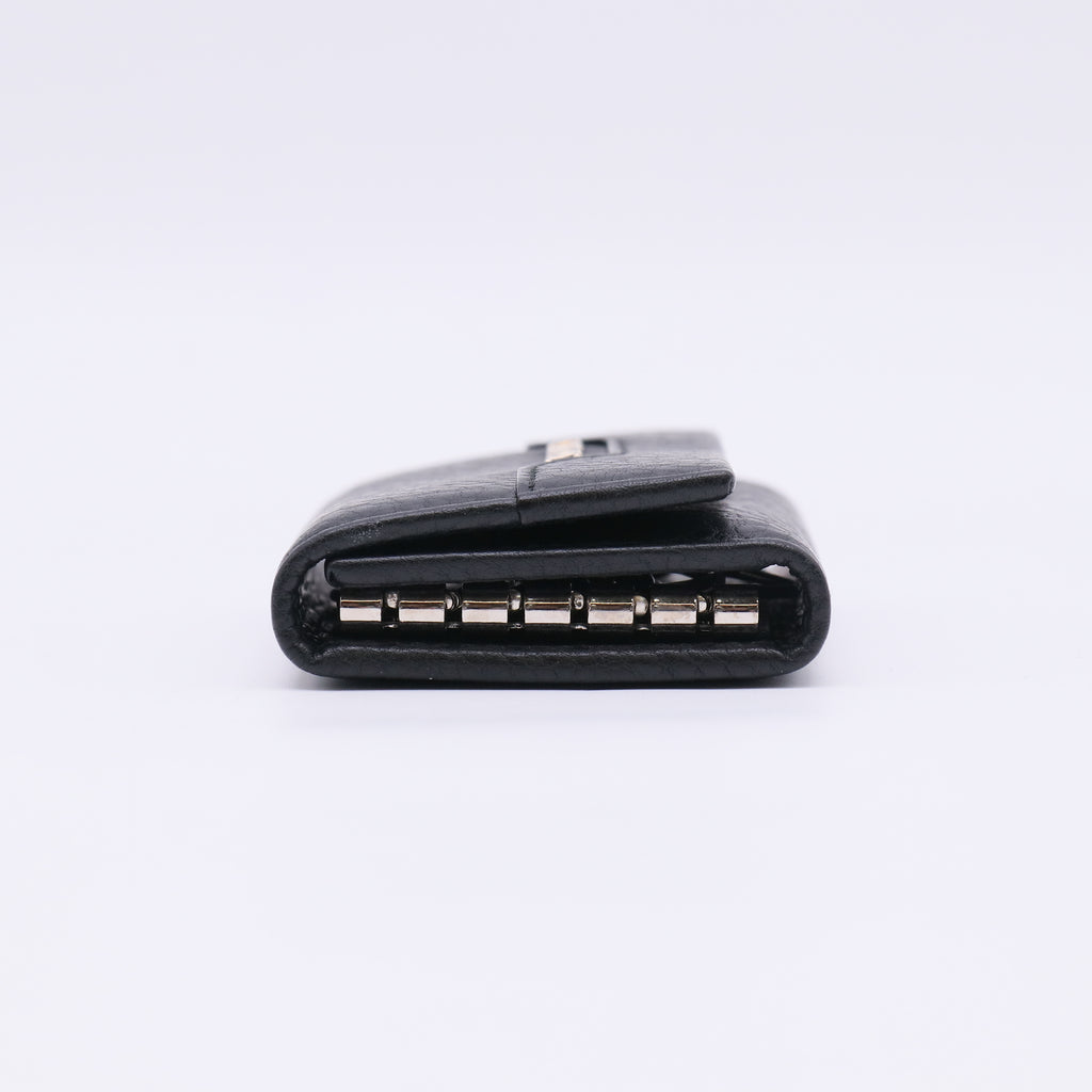 Bvlgari Doppel / Urban Grained Leather 6-Hook Key Case W22818
