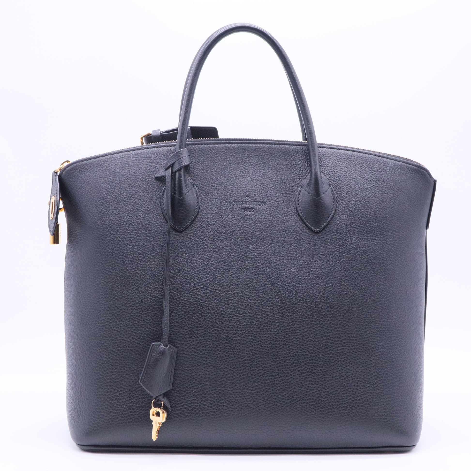 Limited Edition Black Calfskin Leather Haute Maroquinerie Lockit Bag Twins
