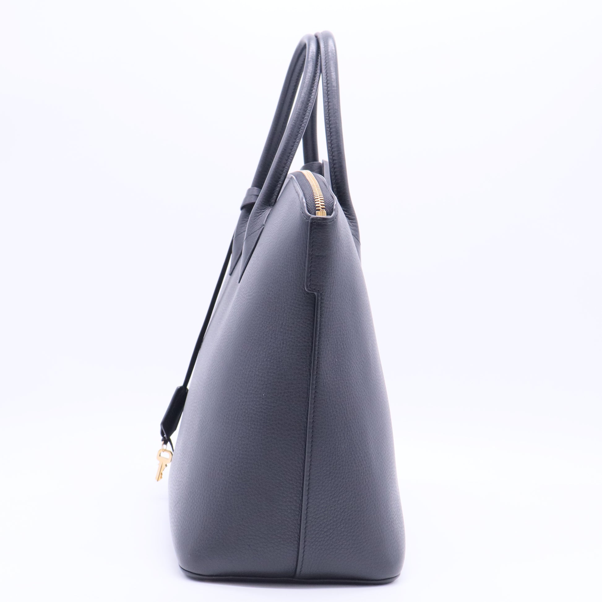 Limited Edition Black Calfskin Leather Haute Maroquinerie Lockit Bag Twins