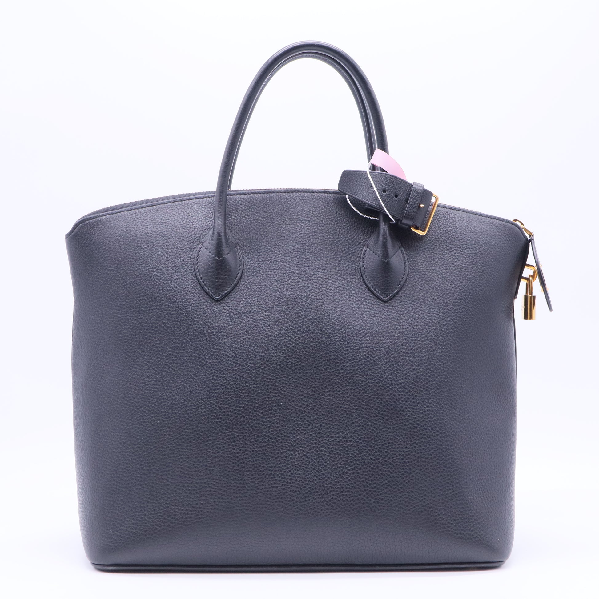 Limited Edition Black Calfskin Leather Haute Maroquinerie Lockit Bag Twins