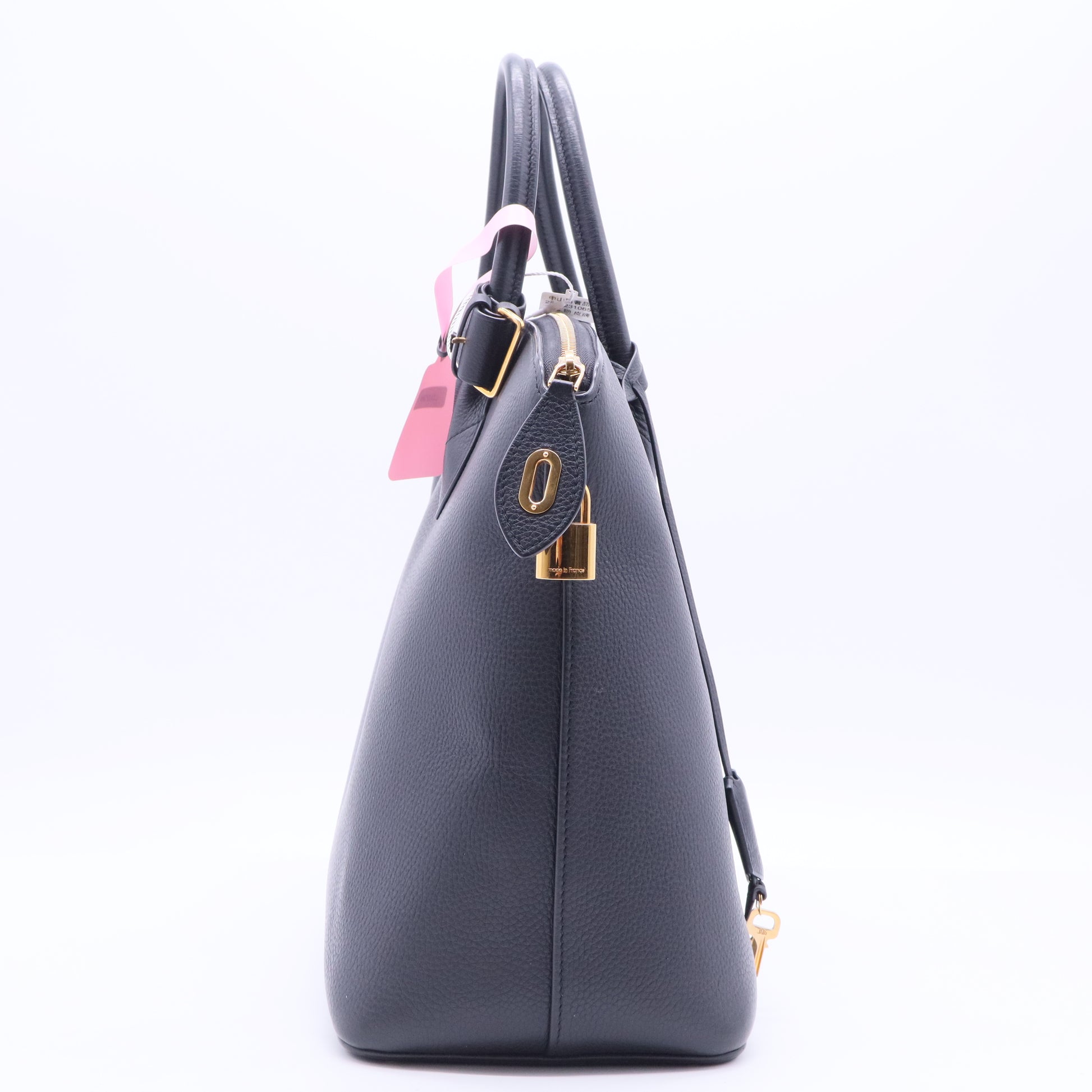 Limited Edition Black Calfskin Leather Haute Maroquinerie Lockit Bag Twins