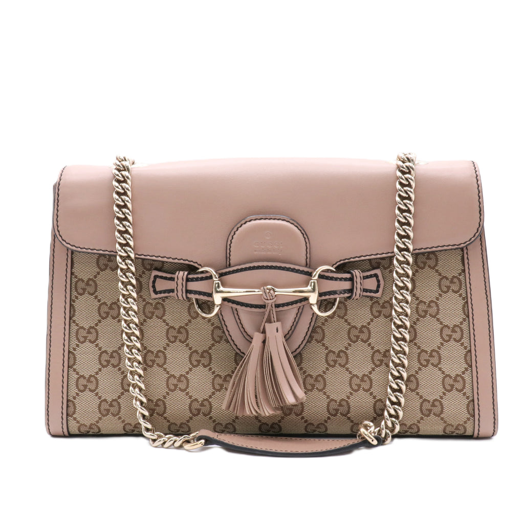 Emily Chain Flap Bag GG Canvas Medium