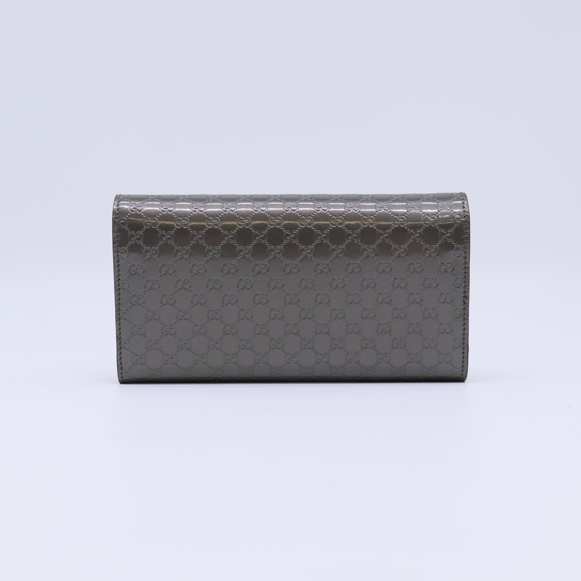Gucci Shiny Microguccissima Lovely Heart Bow Wallet W21814