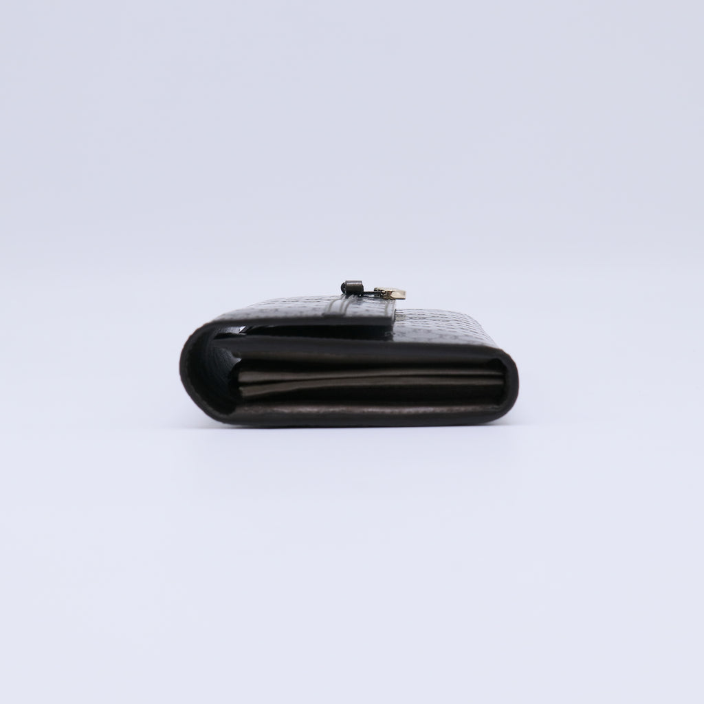 Gucci Shiny Microguccissima Lovely Heart Bow Wallet W21814