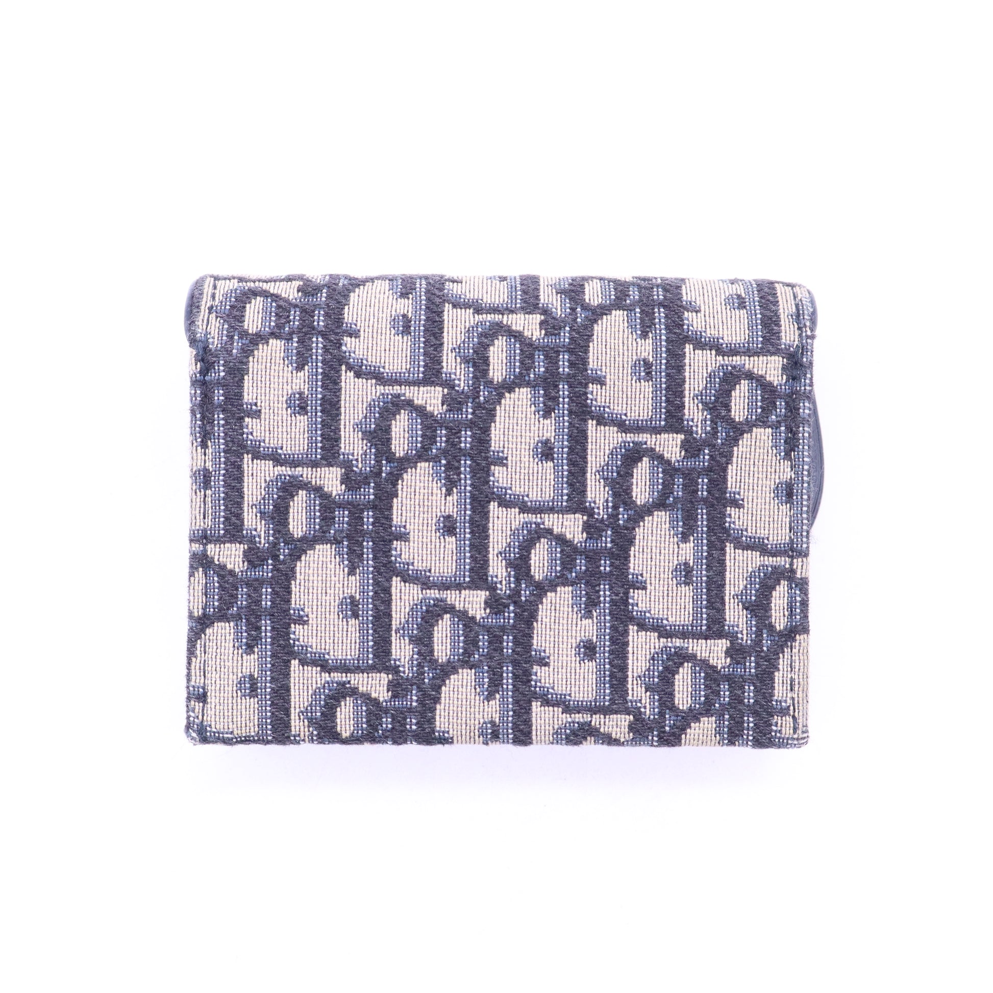 Dior Saddle Card Holder Oblique Blue W21001
