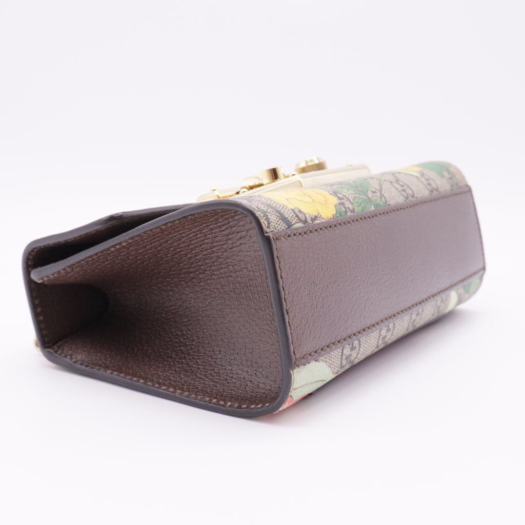 Padlock Shoulder Bag Tian Print GG Coated Canvas Small