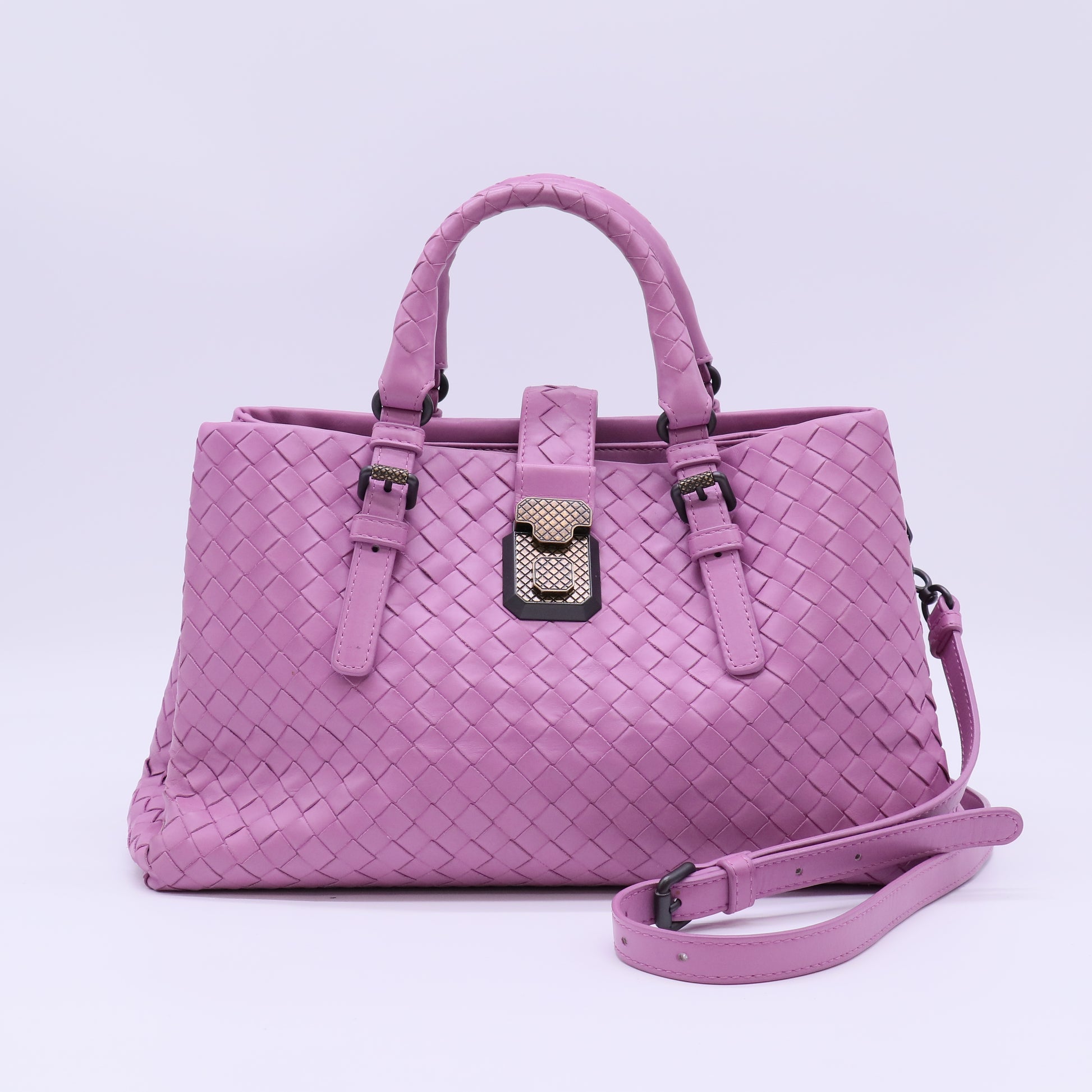 Bottega Veneta Intrecciato Roma 2WAY Leather Handbag B22567