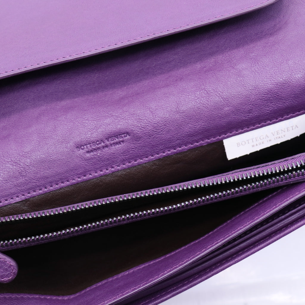 Flap Clutch Intrecciato Nappa Twins W20764