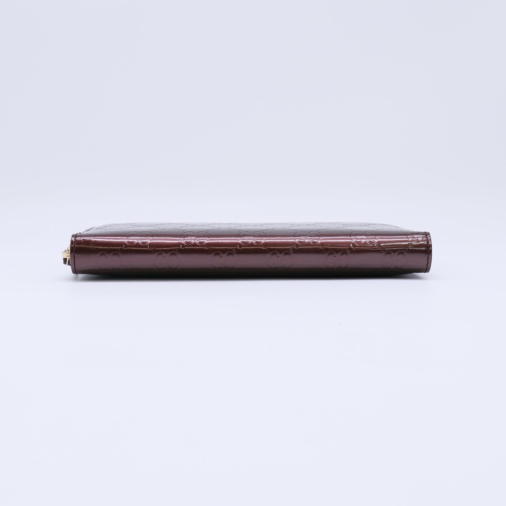 Gucci Patent Guccissima Zip Around Wallet W21805