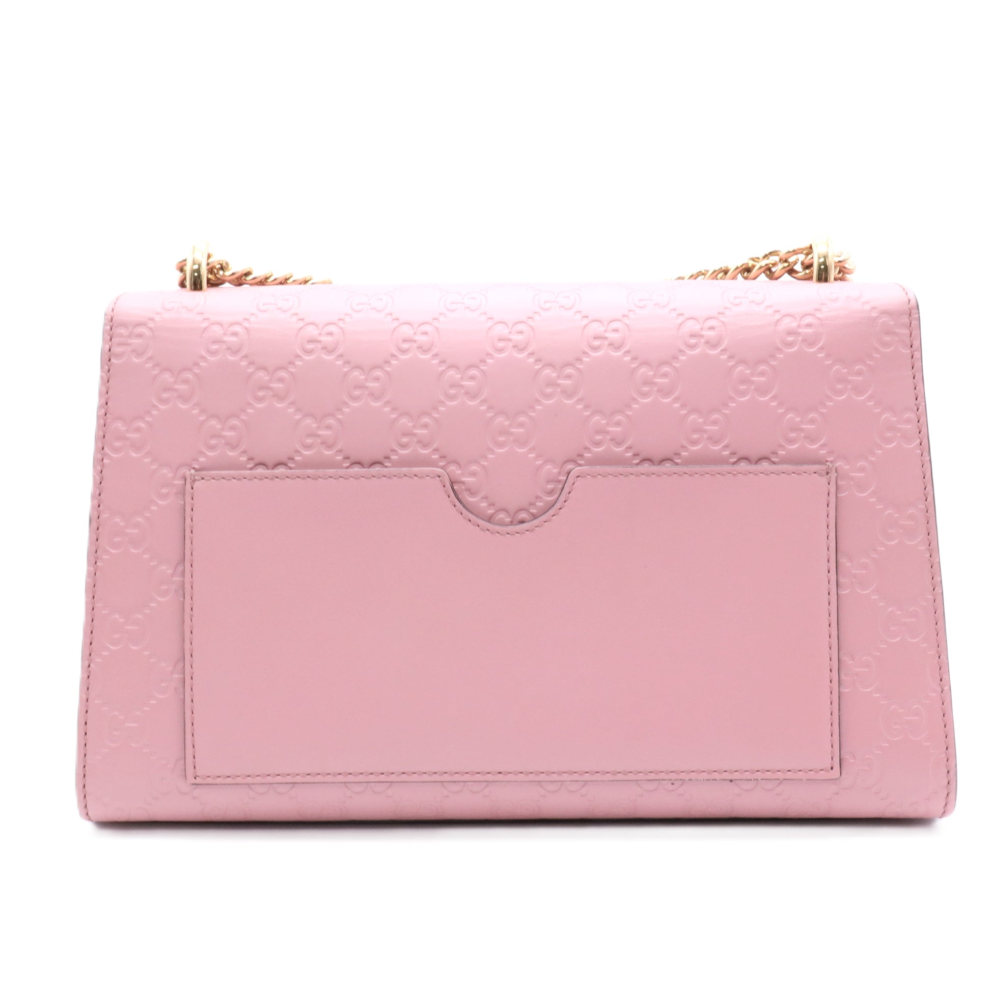 Pink Guccissima Leather Padlock Medium Shoulder Bag