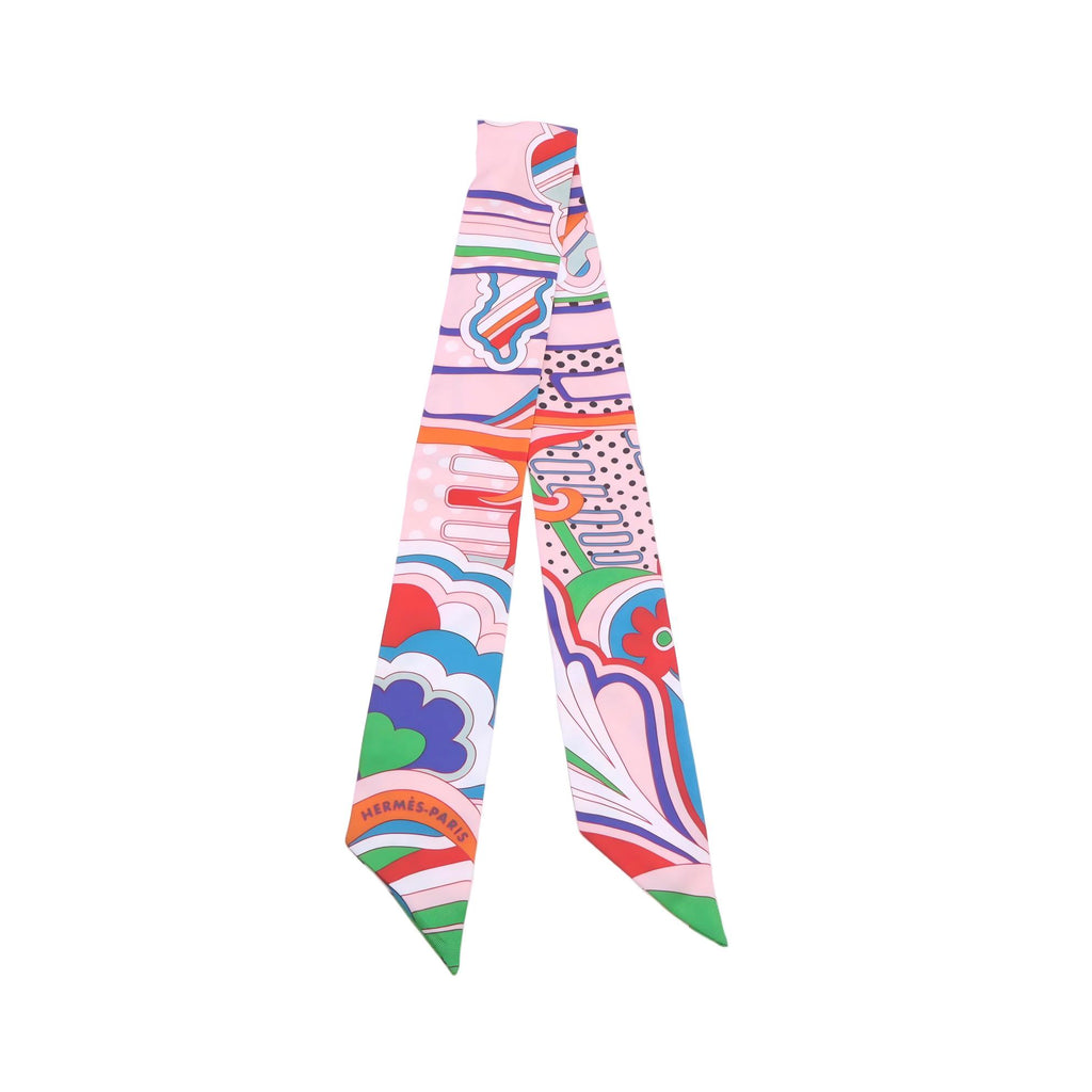 Hermès Faubourg Rainbow Twilly Scarf W23215