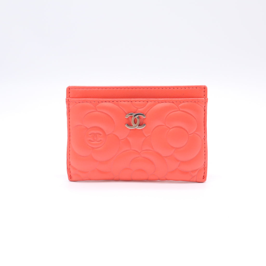 Chanel Camellia Embossed Classic Card Holder W22789