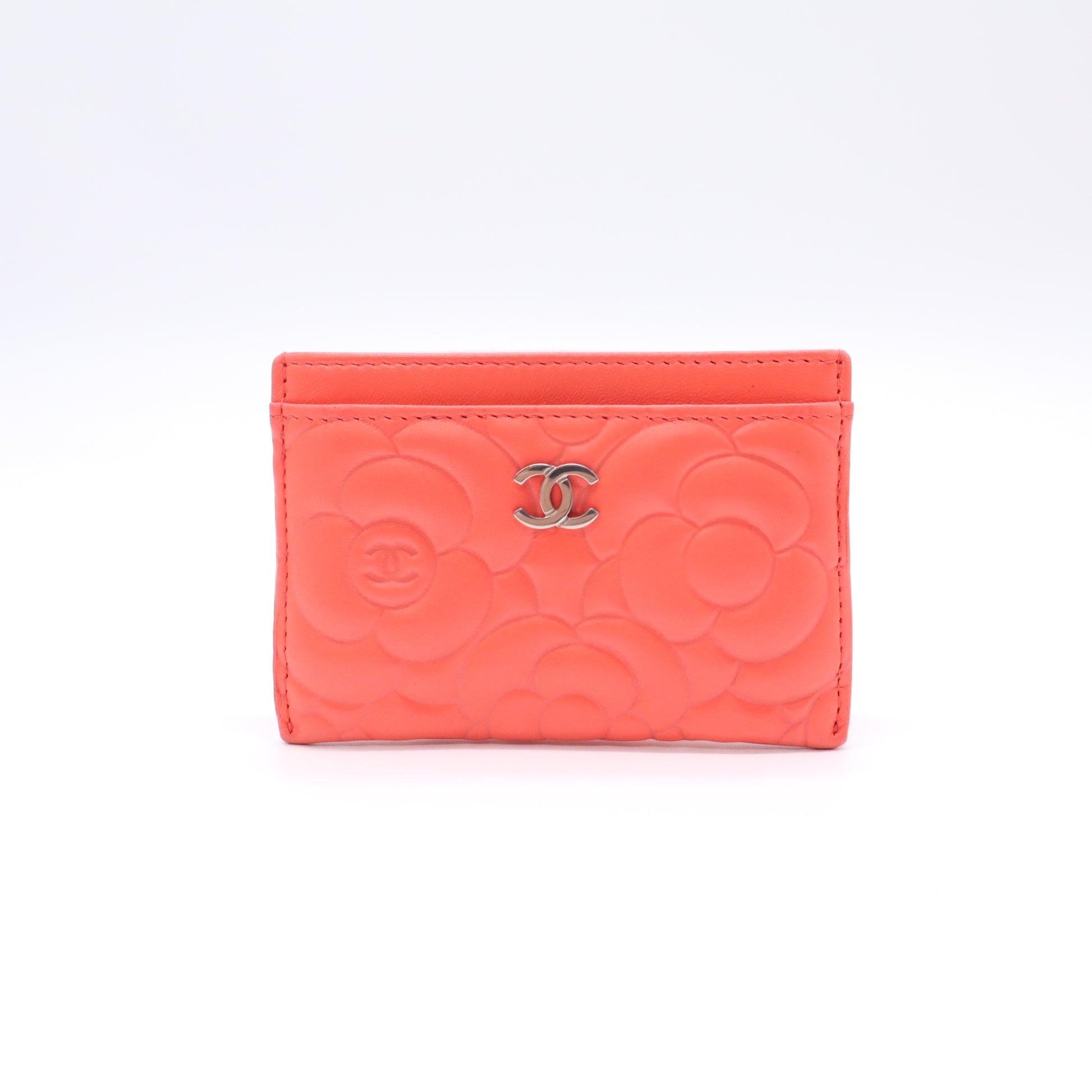 Chanel Camellia Embossed Classic Card Holder W22789