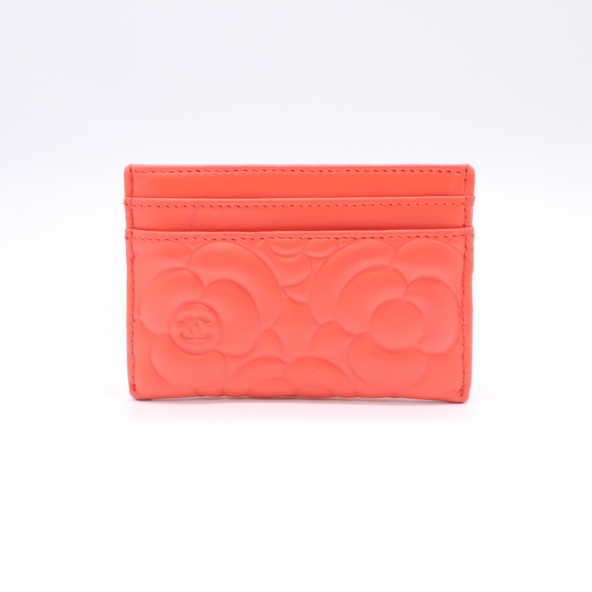 Chanel Camellia Embossed Classic Card Holder W22789