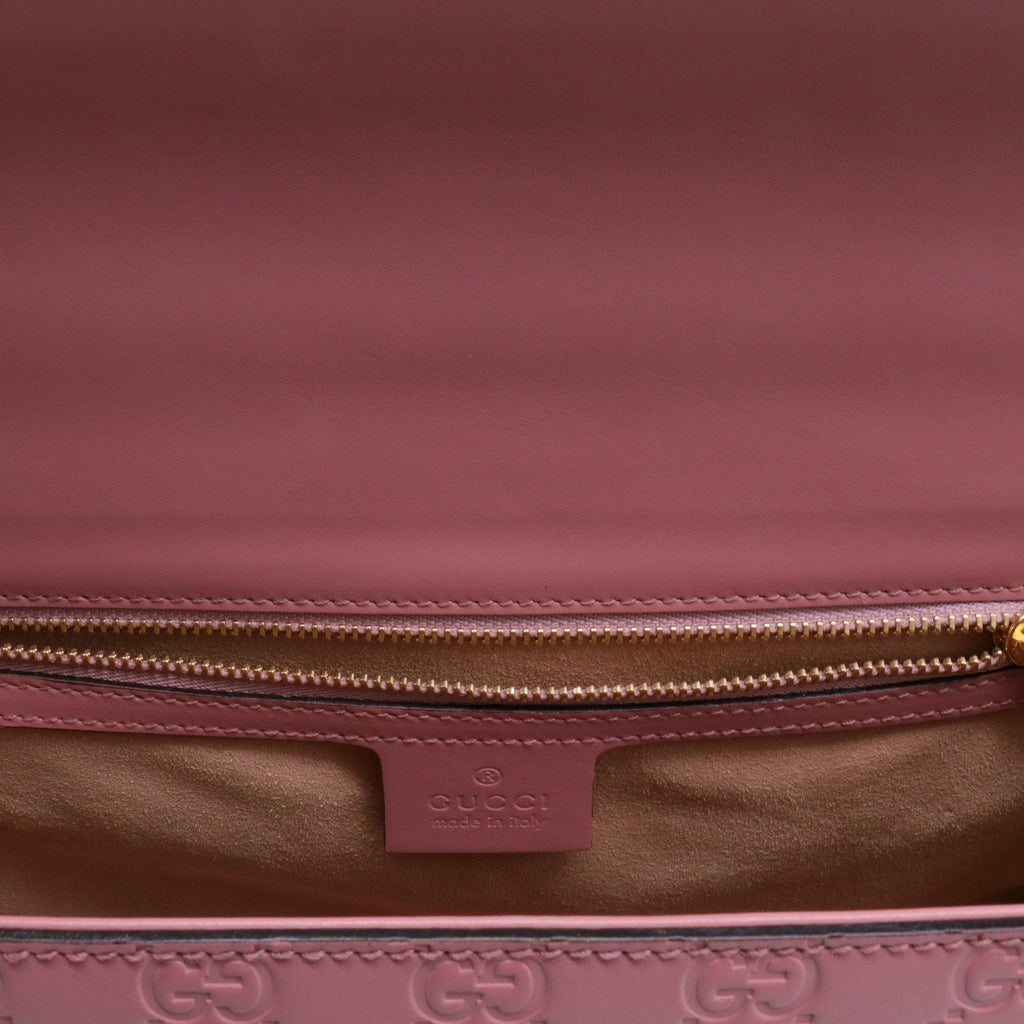 Pink Guccissima Leather Padlock Medium Shoulder Bag
