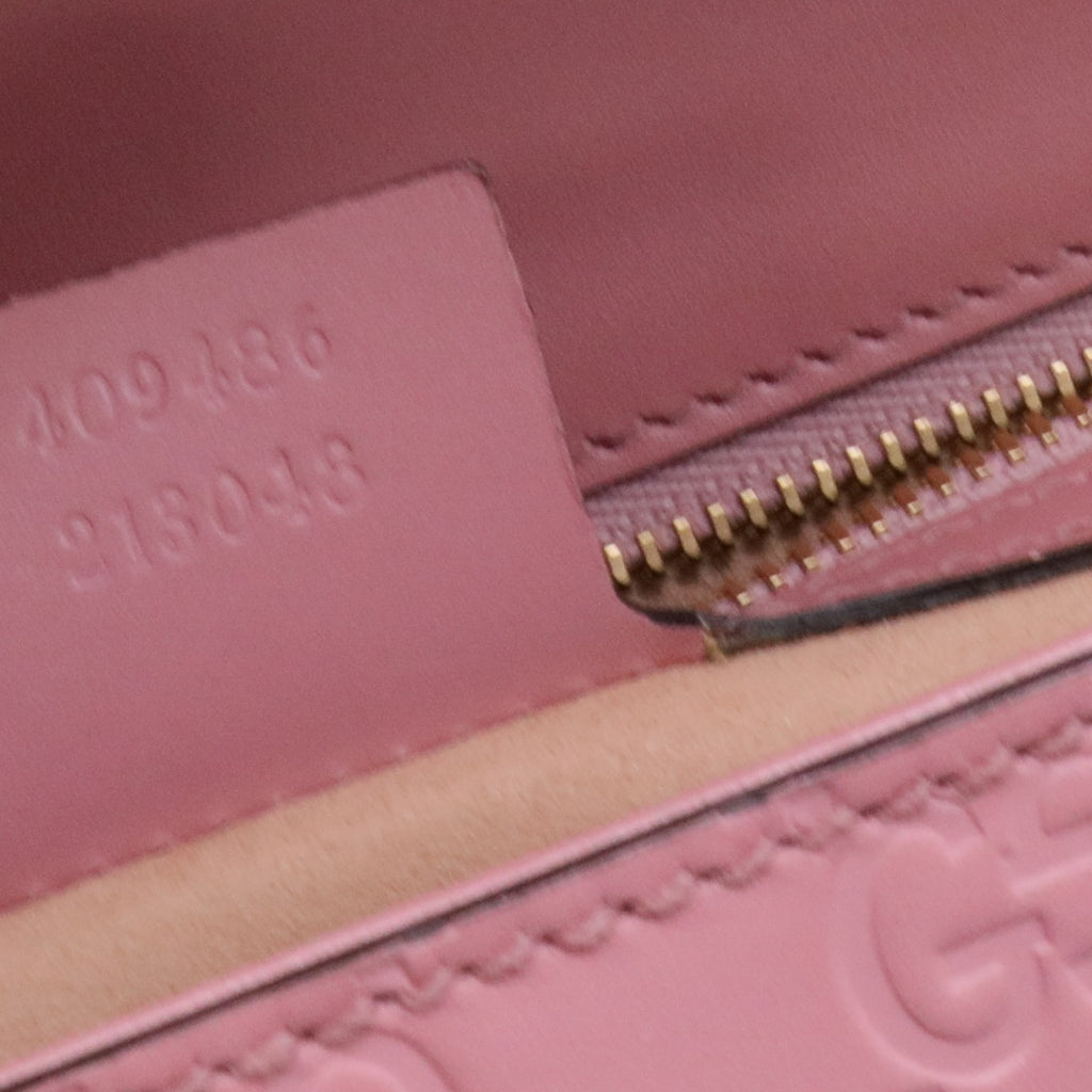 Pink Guccissima Leather Padlock Medium Shoulder Bag