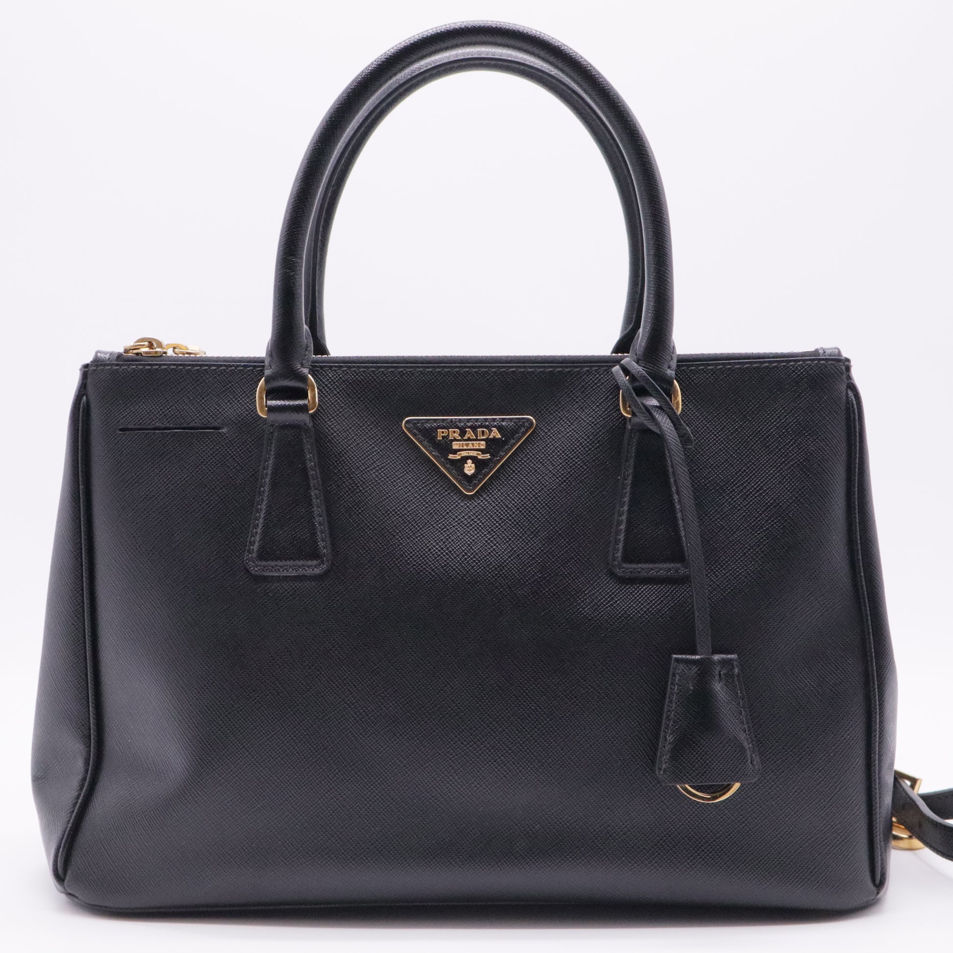 Black Saffiano Lux Galleria Handbag
