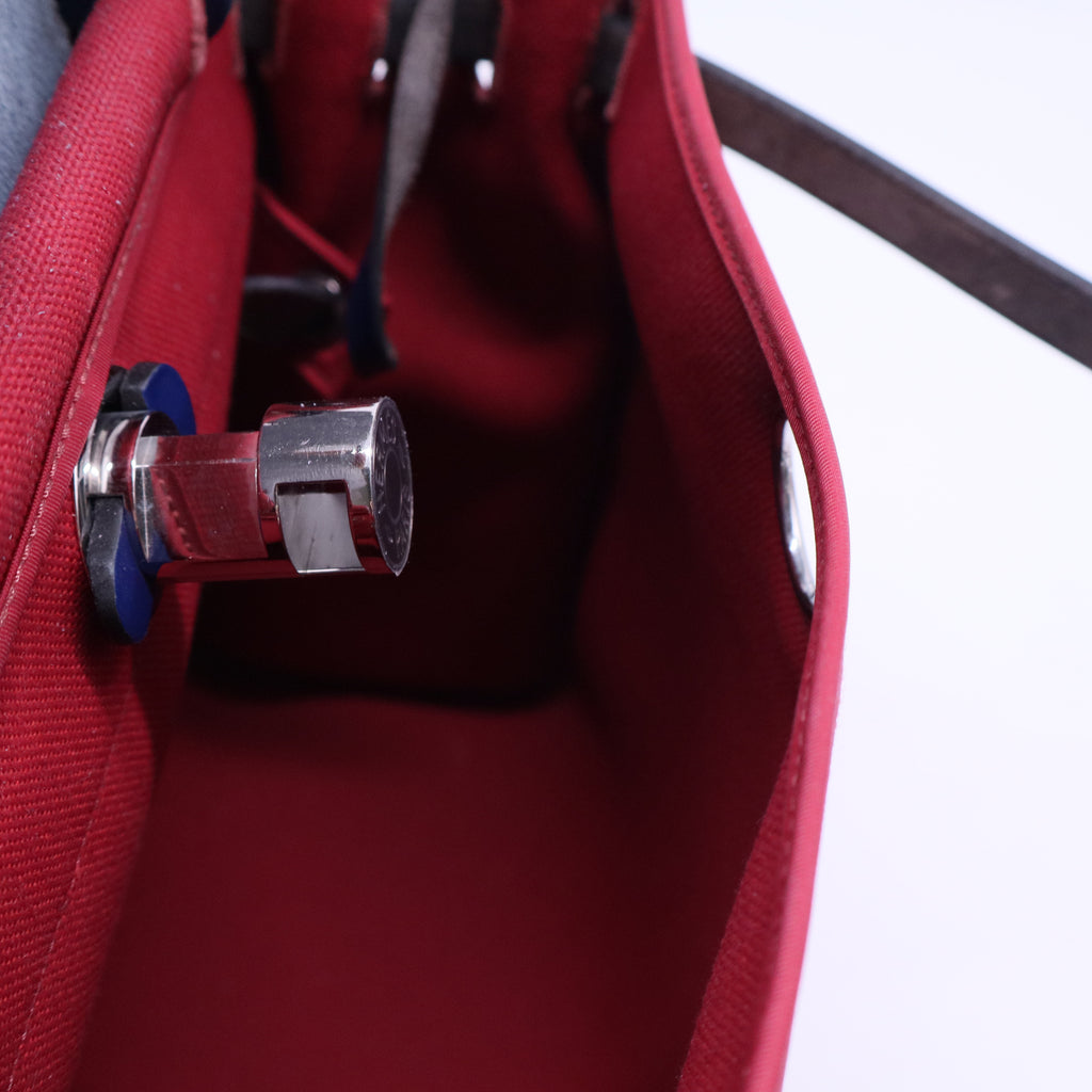 Military Toile Vache Hunter Herbag Zip 31 PM Rouge Grenat Bleu Saphir B20350