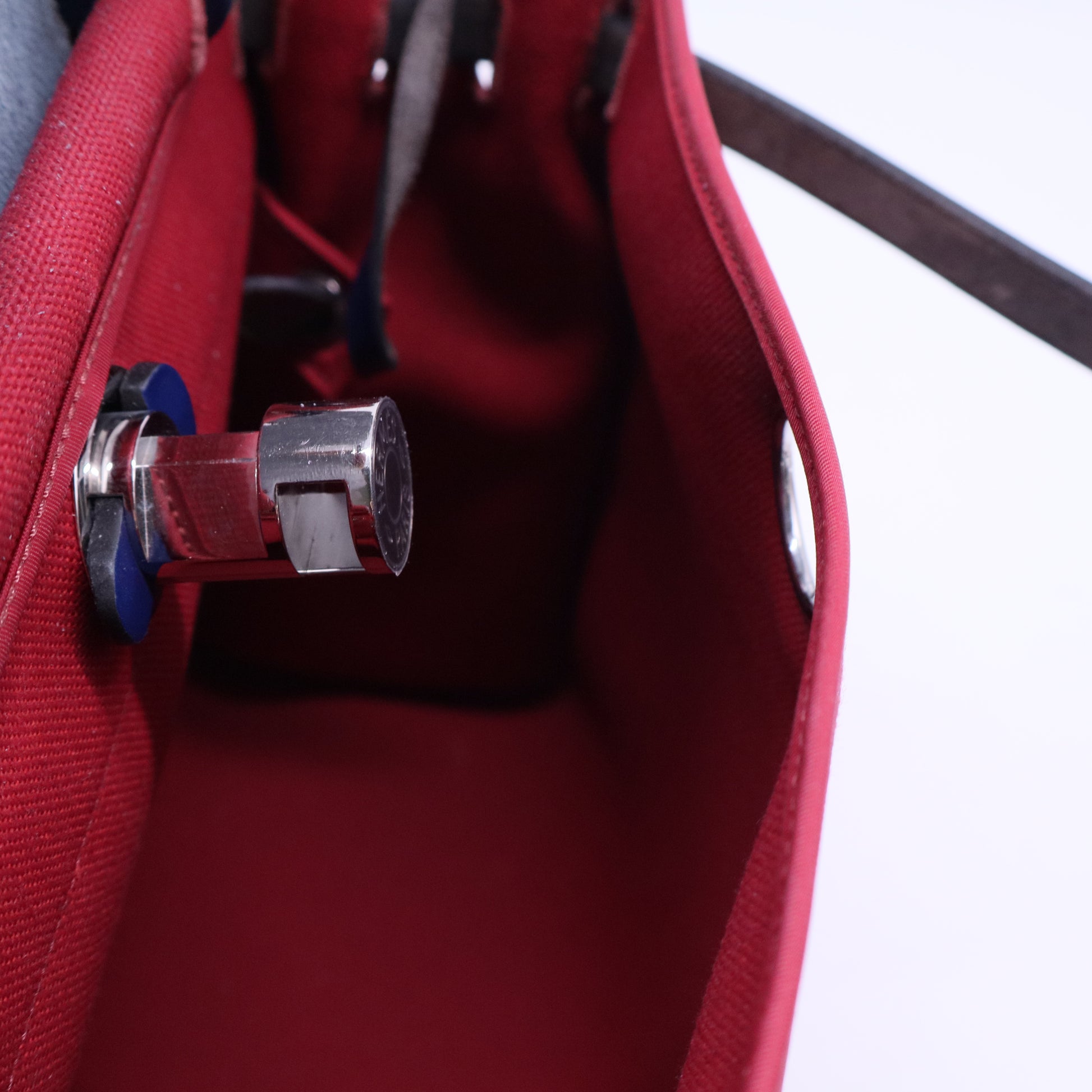 Military Toile Vache Hunter Herbag Zip 31 PM Rouge Grenat Bleu Saphir B20350