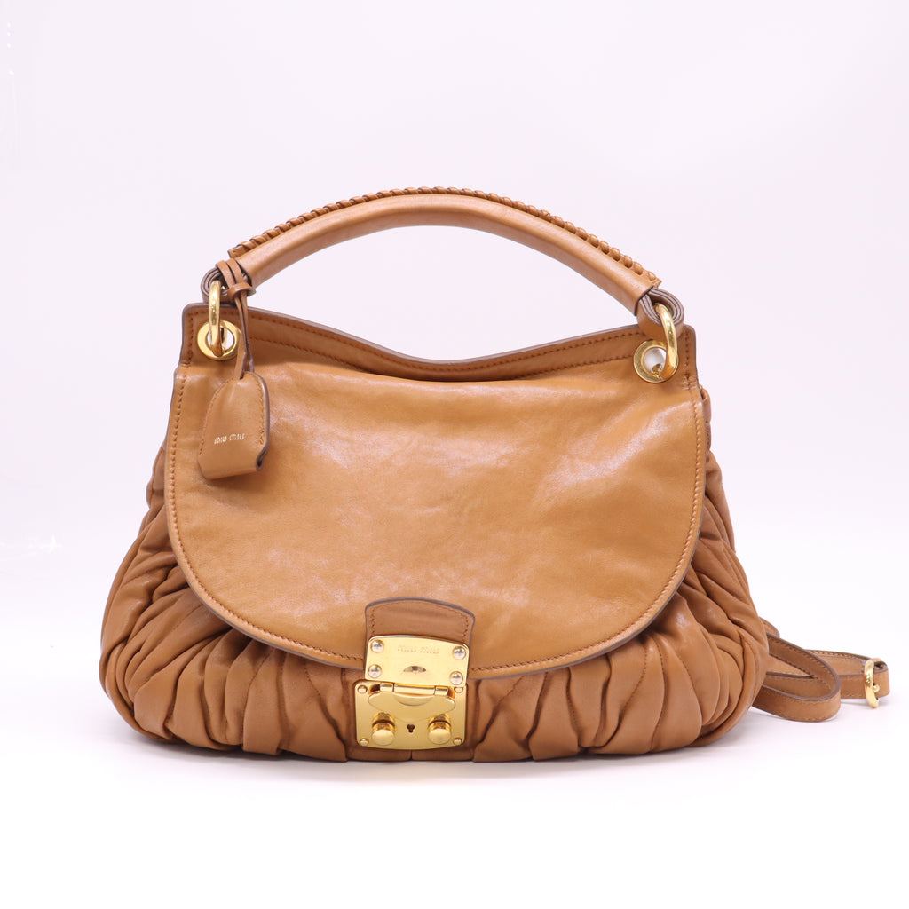 Miu Miu Matelassé 2-Way Top Handle Shoulder Bag B22252