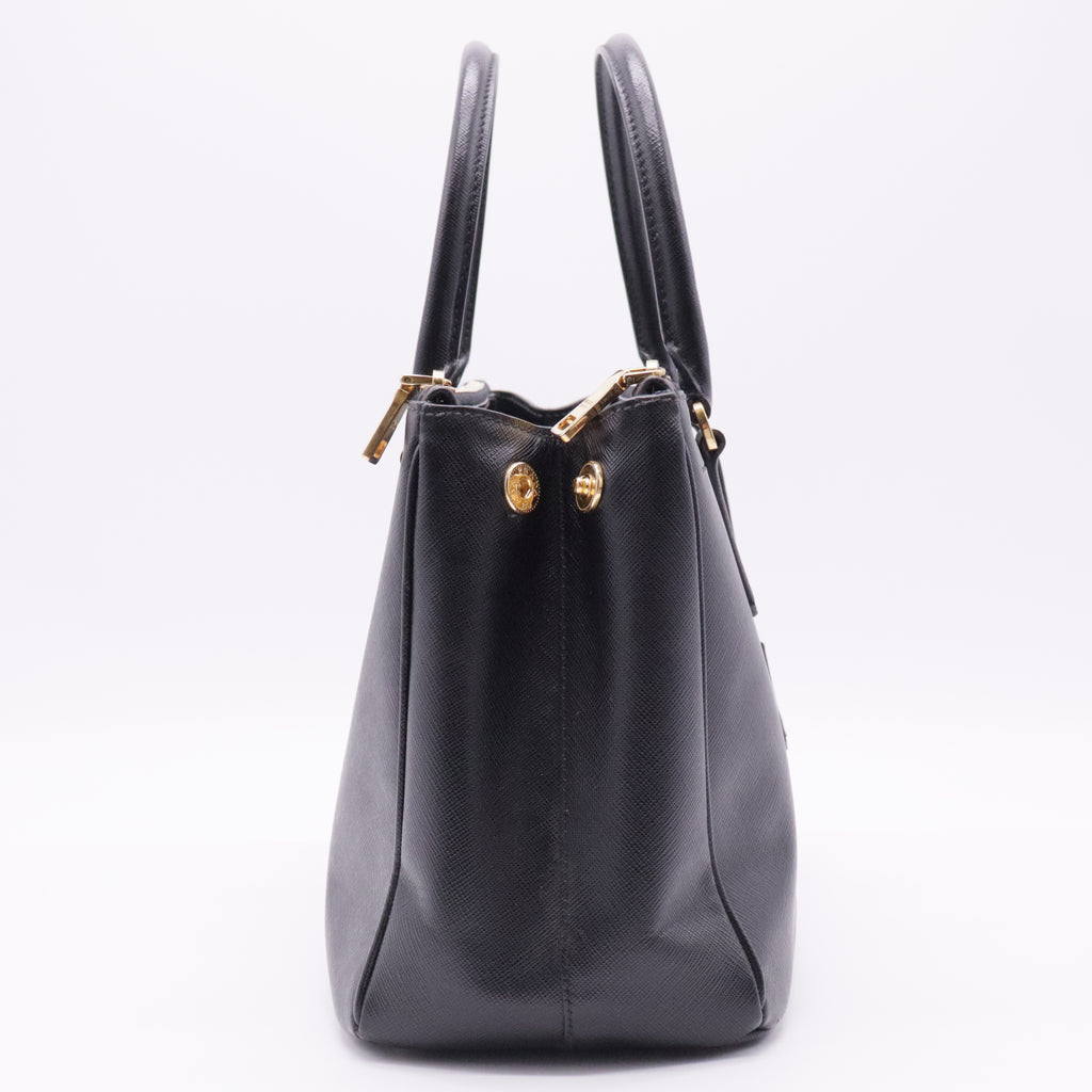 Black Saffiano Lux Galleria Handbag