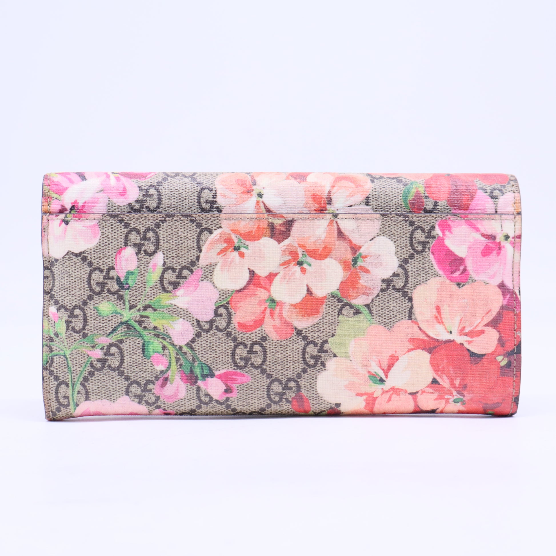Continental Wallet Blooms Print GG Coated Canvas W20424