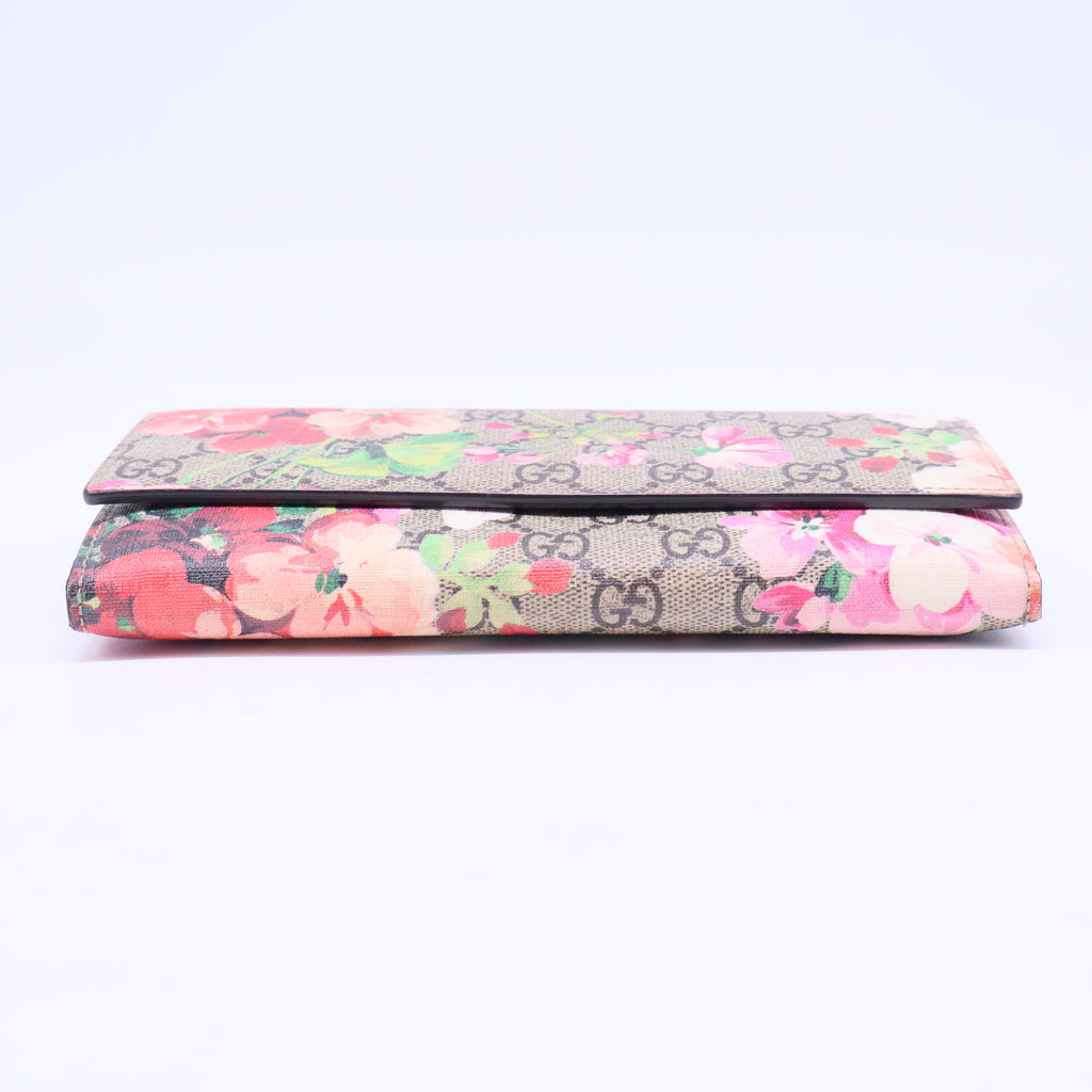 Continental Wallet Blooms Print GG Coated Canvas W20424