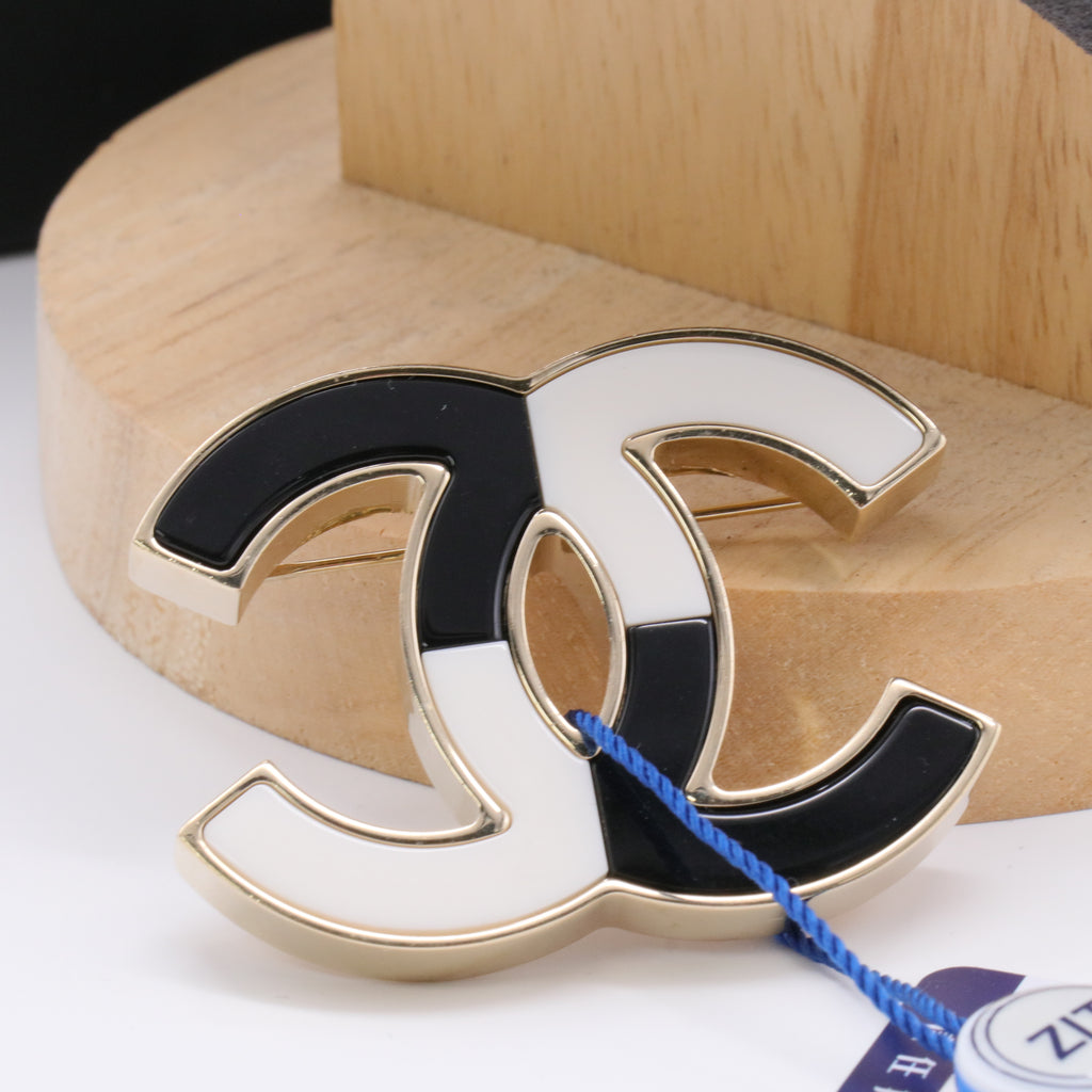 2023 Resin CC Color Block Brooch Twins