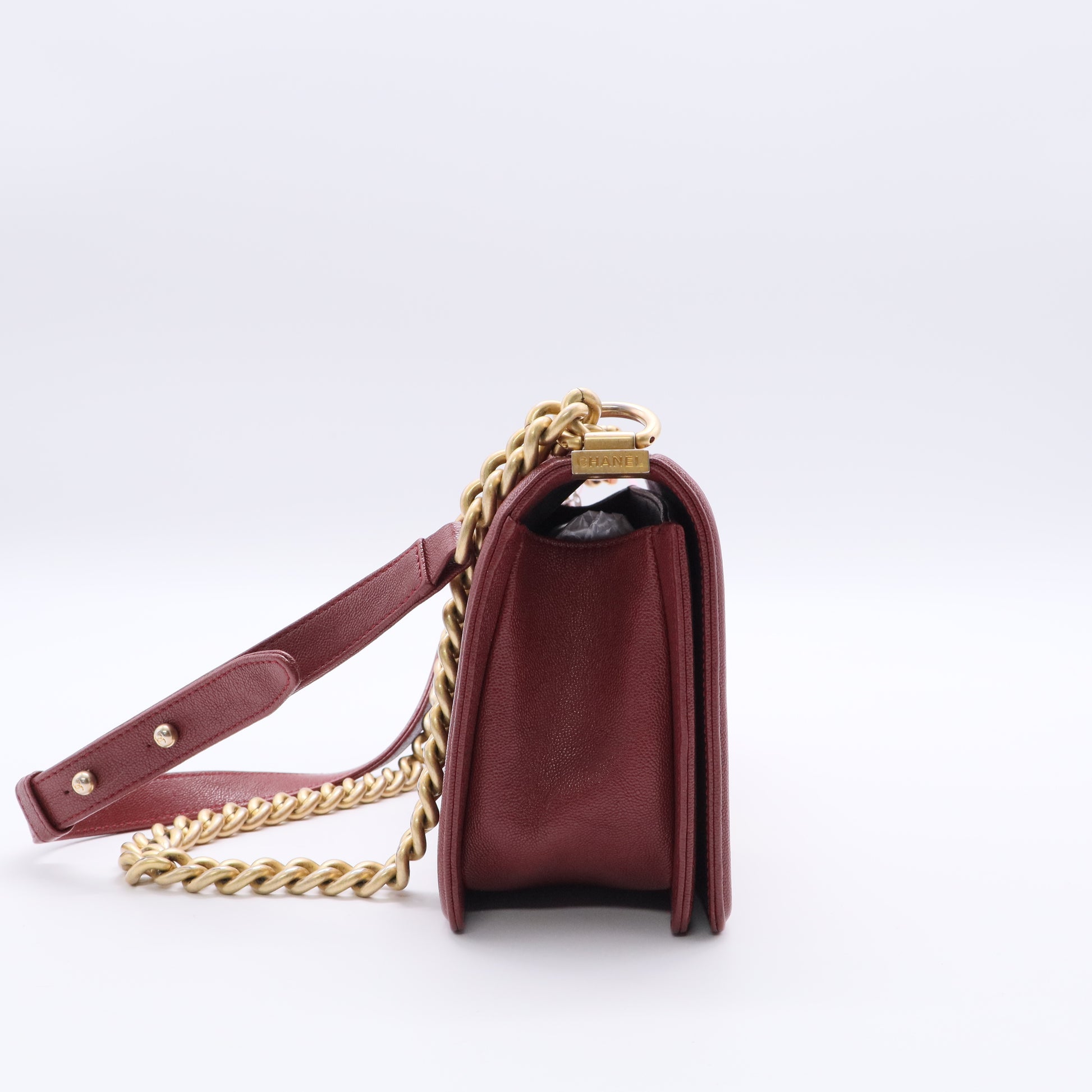 Le Boy Old Medium in Pink Cavier Gold Hardware LDJ2387 twins