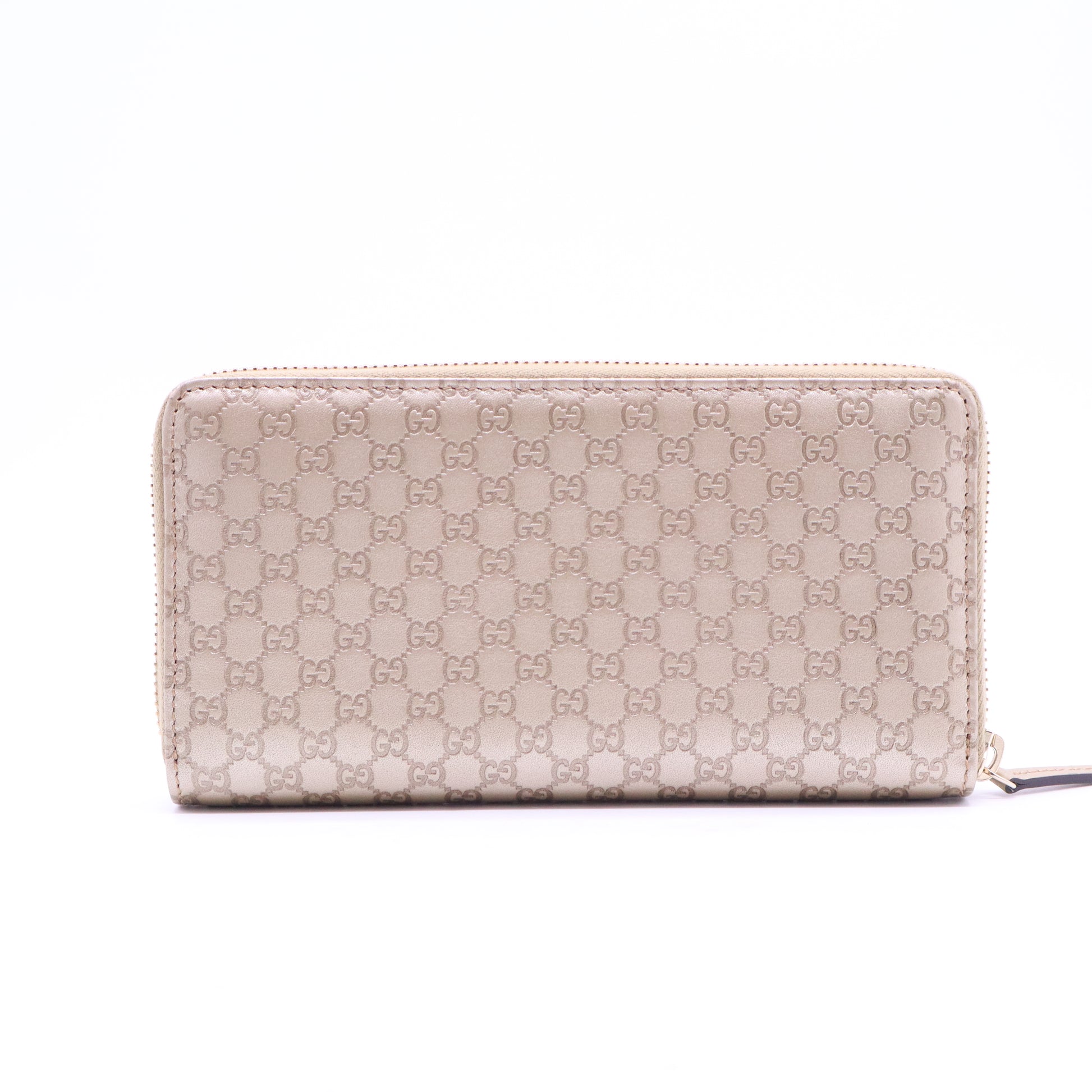 Gucci Microguccissima Bow Zip Around Wallet W21029