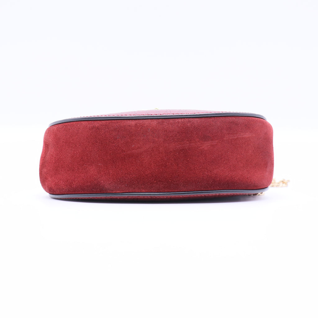 Drew Crossbody Bag Crocodile Embossed Leather Mini  B20840