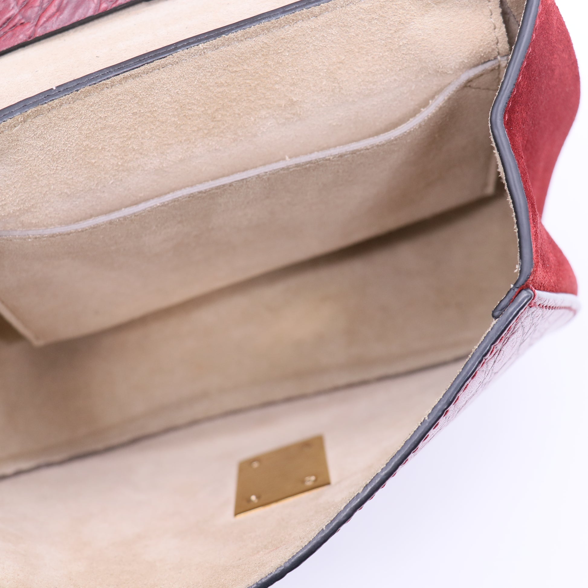 Drew Crossbody Bag Crocodile Embossed Leather Mini  B20840