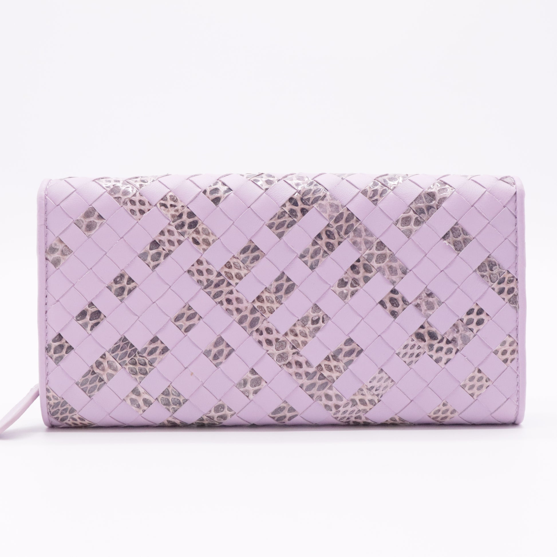 Intrecciato Weave Leather Wallet