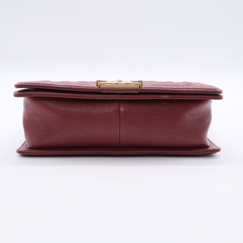 Le Boy Old Medium in Pink Cavier Gold Hardware LDJ2387 twins