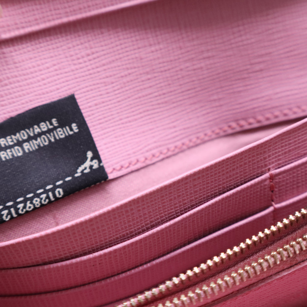 Magenta Leather Crayons Continental Wallet W20432