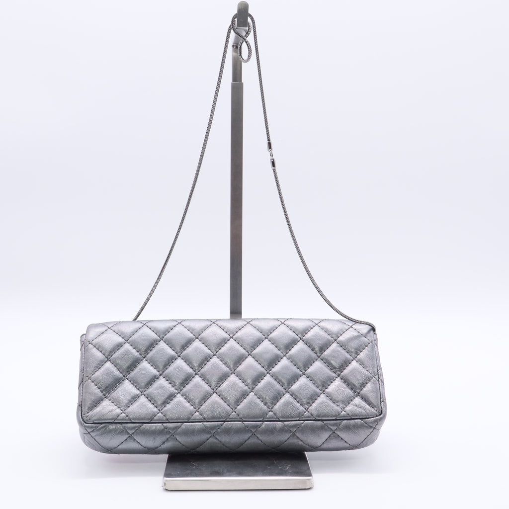 Chanel Rayures East West Reissue Clutch Quilted Calfskin Small twins
