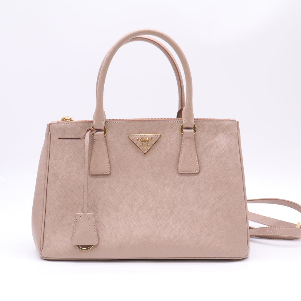 Saffiano Small Galleria Double Zip Tote Cammeo B22601