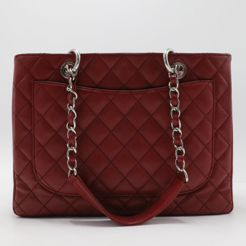 Grand Shopping Tote Quilted Caviar